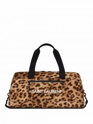 Shopper handtasche mit print mit leopardenmuster Saint Laurent