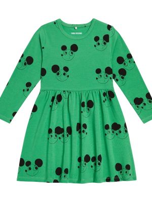 Jersey bomull dress for jenter Mini Rodini grønn