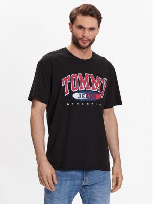T-shirt large Tommy Jeans noir