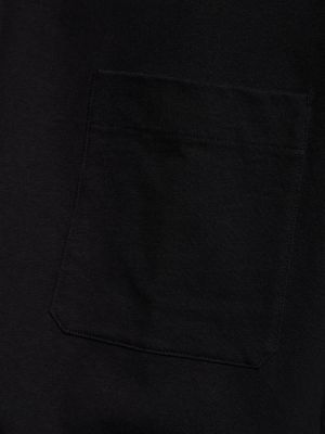 Camiseta de lino de algodón Lemaire negro
