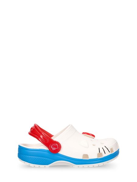 Trykt sandaler med reim for jenter Crocs hvit