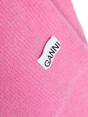 Echarpe en tricot Ganni rose