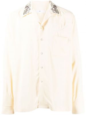 Raštuota marškiniai oversize Toga Virilis geltona