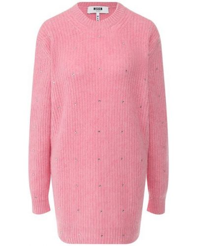 Шерстяной свитер Msgm, розовый