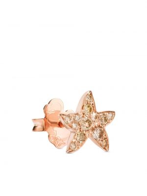 Rožinio aukso auskarai su žvaigždės raštu Dodo