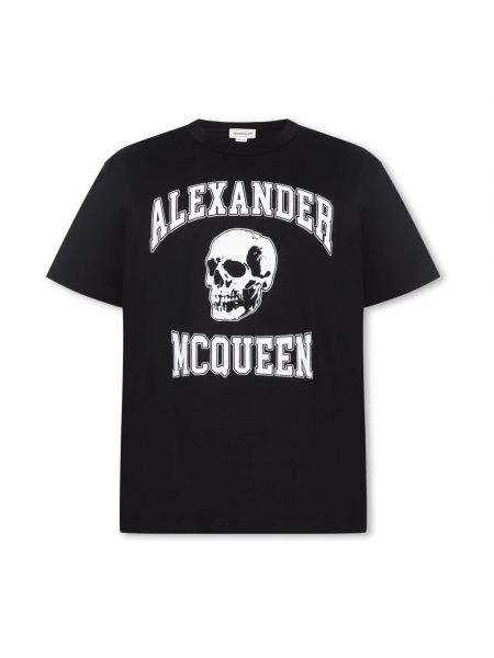 Koszulka z nadrukiem Alexander Mcqueen czarna