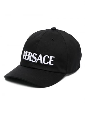 Medvilninis siuvinėtas kepurė su snapeliu Versace