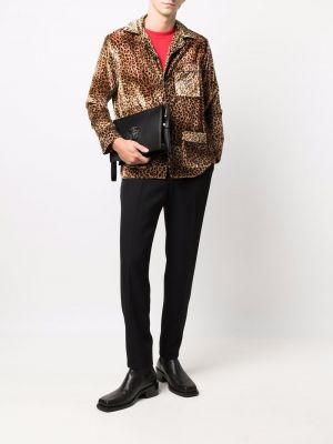 Camisa con estampado leopardo Ernest W. Baker marrón