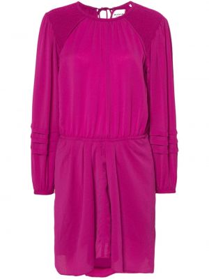 Mini obleka iz krep tkanine Marant Etoile vijolična