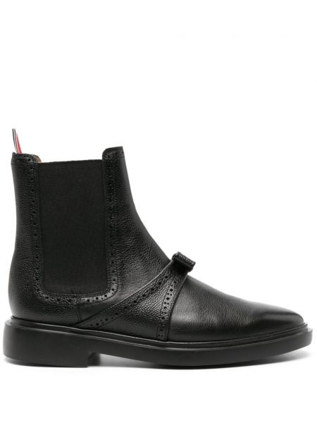 Iš natūralios odos chelsea stiliaus batai su lankeliu Thom Browne juoda