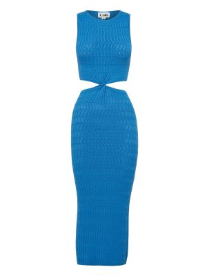 Pletené pletené šaty Calli modrá