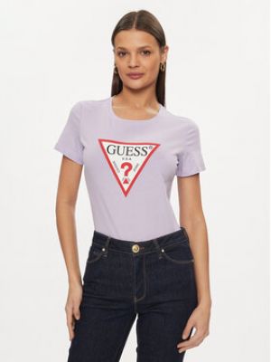 T-shirt slim Guess violet