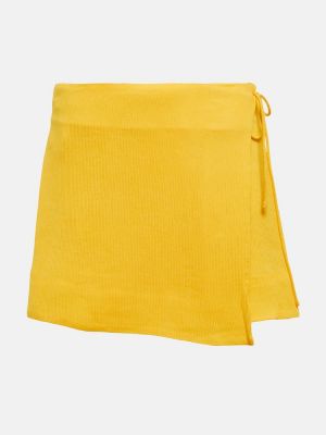 Mini falda Staud amarillo