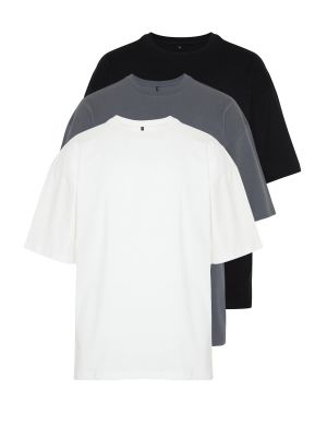Oversize kokvilnas polo krekls Trendyol melns