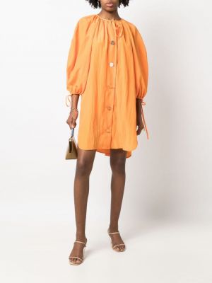 Kleid mit geknöpfter Rejina Pyo orange
