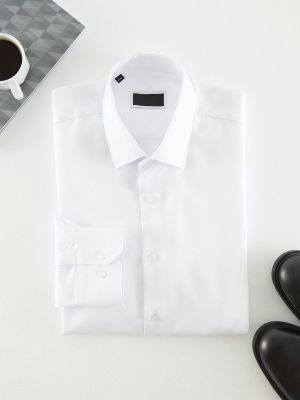 Marškiniai slim fit Trendyol balta