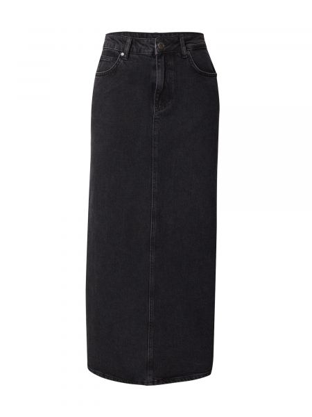 Džínsová sukňa Object čierna