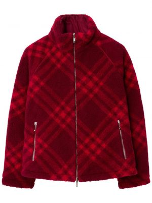 Reverzibilna jakna od flisa karirana Burberry crvena