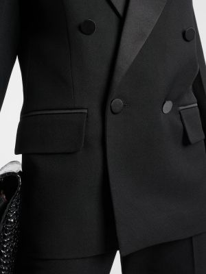 Vlněný oblek Victoria Beckham černý