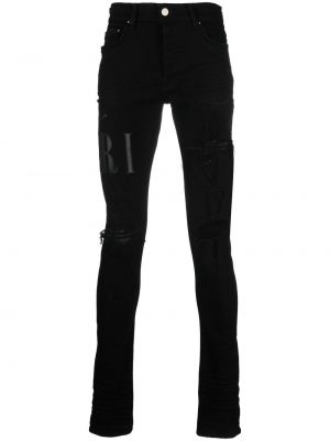 Brodert stretch jeans Amiri svart