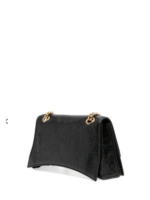Кожаная сумка с пряжкой Balenciaga черная