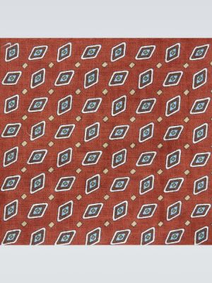 Jedwabny krawat z wzorem paisley z kieszeniami Canali