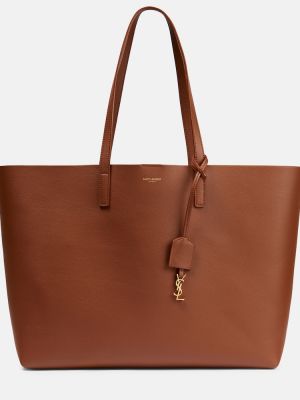 Borsa shopper di pelle di pelle Saint Laurent