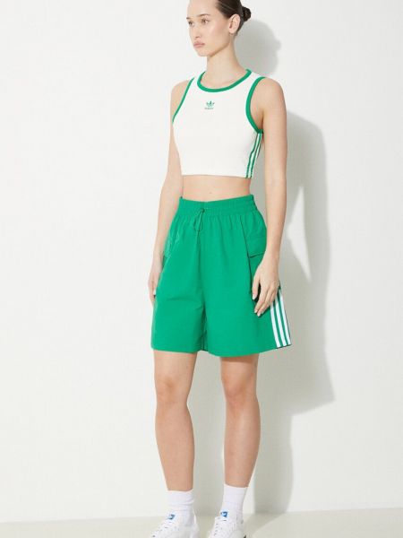 Szorty cargo z wysoką talią Adidas Originals zielone