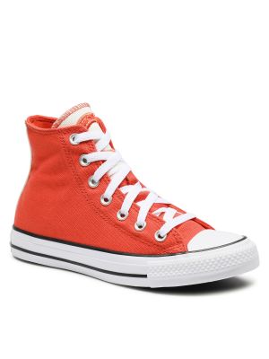 Csillag mintás tornacipő Converse narancsszínű