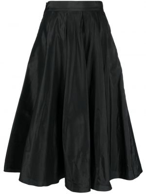 Pliszírozott selyem szoknya Christian Dior fekete
