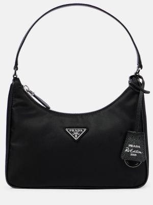 Černá kabelka z nylonu Prada