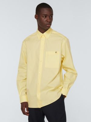 Bavlněná košile s kapsami Loewe žlutá