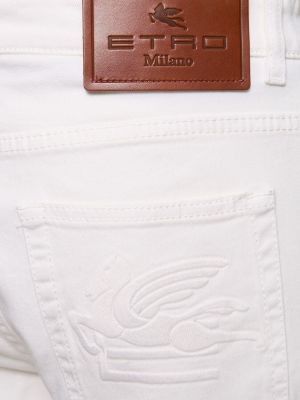 Jeans en coton Etro blanc