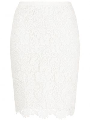 Čipkovaná puzdrová sukňa Gemy Maalouf biela