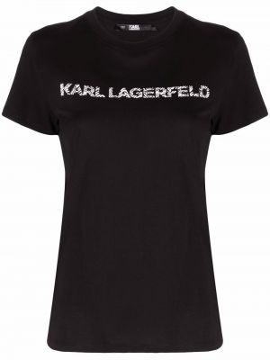 T-shirt à imprimé Karl Lagerfeld noir