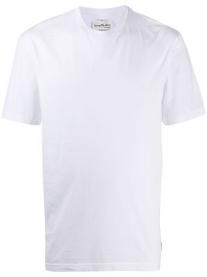 Camiseta de cuello redondo Acne Studios blanco