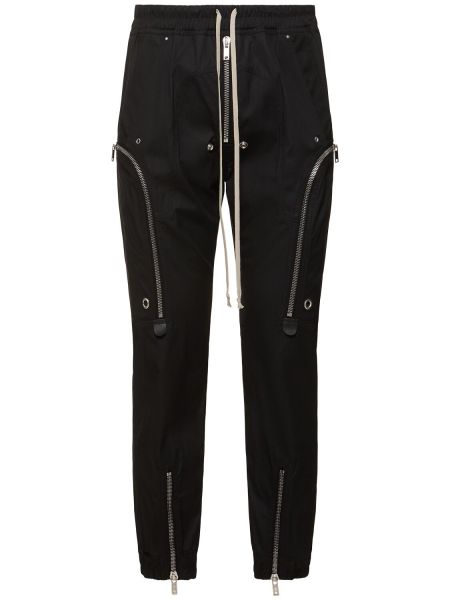 Puuvilla stretch housut Rick Owens musta