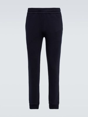 Pantaloni sport din bumbac Burberry albastru