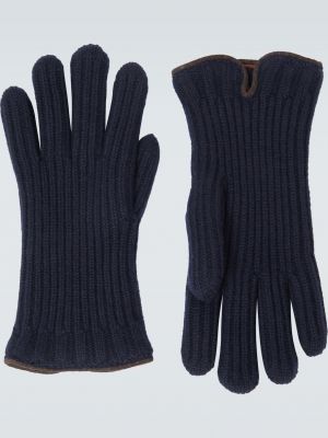 Кашемировые перчатки Loro Piana синие