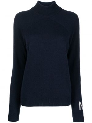 Кашмирен пуловер Nina Ricci синьо