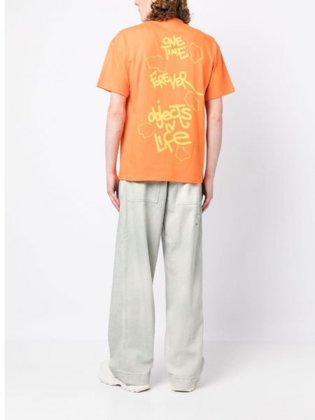 Koszulka z nadrukiem Objects Iv Life pomarańczowa
