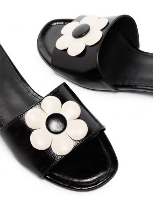 Sandalias de flores con apliques Rixo negro