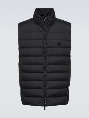 Chaleco con plumas con plumas de plumas Moncler negro