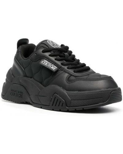Chunky gesteppter sneaker Versace Jeans Couture schwarz