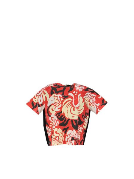T-shirt à fleurs à imprimé en jersey Marni rouge