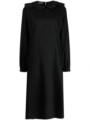 Asymetrické dlouhé šaty Raf Simons černé