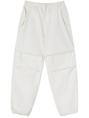 Puuvillased püksid Jil Sander valge