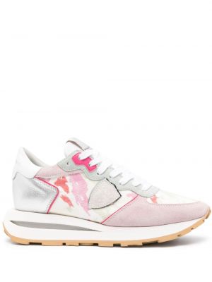 Sneakers με κορδόνια με δαντέλα Philippe Model Paris ροζ