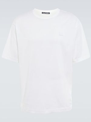 Kokvilnas t-krekls džersija Acne Studios balts