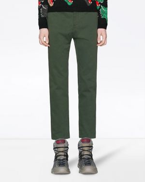Pantalones chinos de algodón Gucci